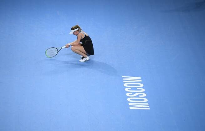 6679459 24.10.2021 Russia s Ekaterina Alexandrova is seen during the women s singles semifinal tennis match against Estonia?s Anett Kontaveit at the Kremlin Cup, in Moscow, Russia. Alexey Filippov Sputnik Russia Tennis Kremlin Cup  96818f92d2db8330