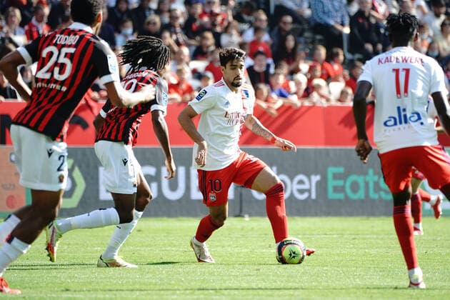 Lucas Paqueta (Lyon) FOOTBALL : OGC Nice vs Lyon - Ligue 1 Uber Eats - Nice - 24 10 2021 NorbertScanella Panoramic 
