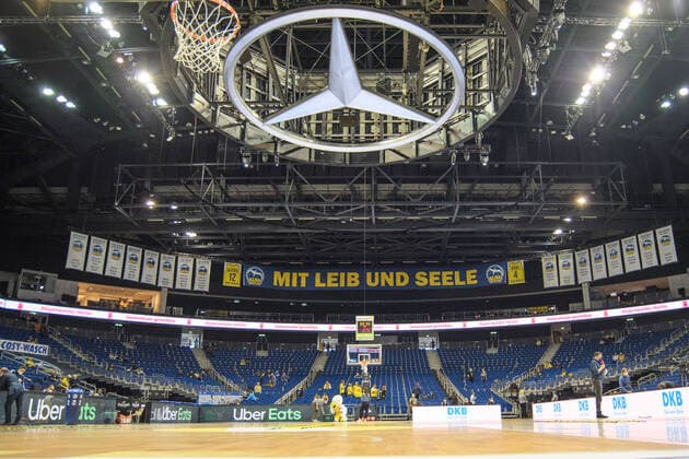 Arena Hall Overview before the game, 24 10 2021, BBL, Alba Berlin vs BG Goettingen, at Mercedes Benz Arena, GER, Berlin, 24 10 21, BBL, Alba vs BG Goettingen, Berlin Copyright: xUwexKoch Eibner-Pressefotox EP_UKH