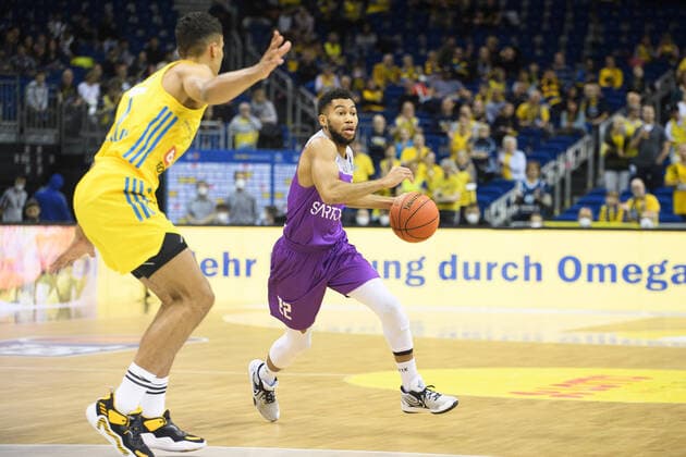 Stephen Brown Jr BG Goettingen, 24 10 2021, BBL, Alba Berlin vs BG Goettingen, at Mercedes Benz Arena, GER, Berlin, 24 10 21, BBL, Alba vs BG Goettingen, Berlin. Copyright: xUwexKoch Eibner-Pressefotox EP_UKH