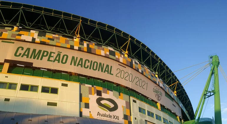 LISBON, PORTUGAL - OCTOBER 23: External View of Estadio do Alvalade ,during the Liga Portugal Bwin match between Sporting CP and Moreirense FC at Estadio Jose Alvalade on October 23, 2021 in Lisbon, Portugal. SPO, SOC, FOC 