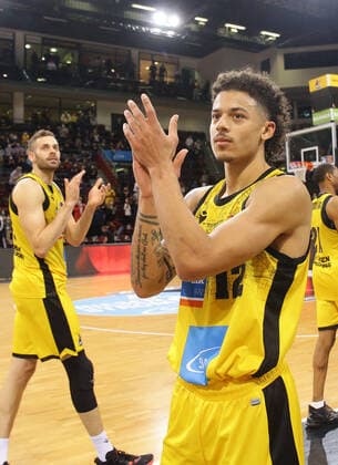 Ludwigsburg , Basketball easycredit BBL Bundesliga MHP Riesen Ludwigsburg vs Telekom Baskets Bonn , Jonah Radebaugh Riesen