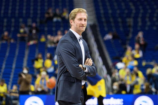 Olivier Foucart Assistant Coach, 24 10 2021, BBL, Alba Berlin vs BG Goettingen, at Mercedes Benz Arena, GER, Berlin, 24 10 21, BBL, Alba vs BG Goettingen, Berlin. Copyright: xUwexKoch Eibner-Pressefotox EP_UKH