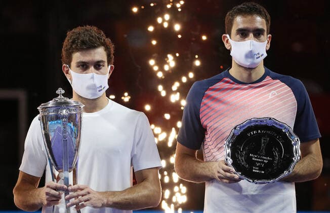 Tennis, ATP Tournament in Moscow, Final, Aslan Karazew - Marin Cilic