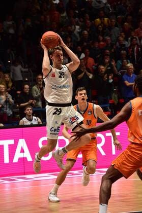 24 10 2021, easyCredit Basketball Bundesliga, BBL, 2021 2022 season, mens, Chemnitz Niners Ratiopharm Ulm, Copyright Seidel Trienitz Mindaugas Susinskas, Niners Chemnitz Chemnitz Fair Chemnitz Saxony Germany
