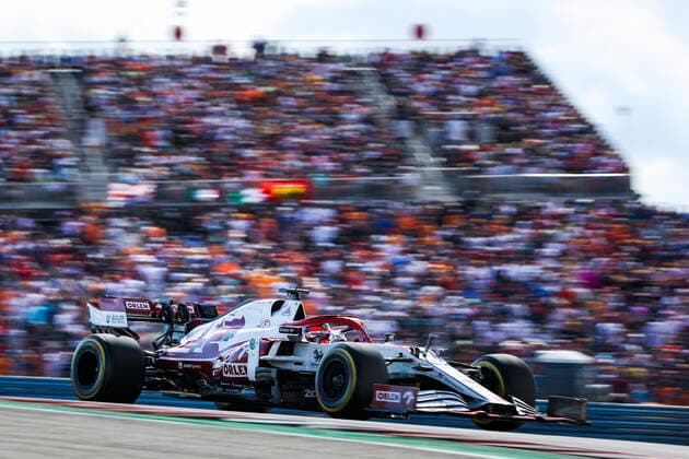 07 RAIKKONEN Kimi (fin), Alfa Romeo Racing ORLEN C41, action during the Formula 1 Aramco United States Grand Prix 2021, 17th round of the 2021 FIA Formula One World Championship, WM, Weltmeisterschaft from October 21 to 24, 2021 on the Circuit of the Americas, in Austin, Texas, United States of American - F1 - UNITED STATES GRAND PRIX 2021 - RACE DPPI Panoramic  00121036_AV6_8270.JPG_