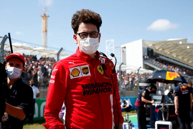 starting grid, grille de depart, BINOTTO Mattia (ita), Managing Director of the Scuderia Ferrari, portrait during the Formula 1 Aramco United States Grand Prix 2021, 17th round of the 2021 FIA Formula One World Championship, WM, Weltmeisterschaft from October 21 to 24, 2021 on the Circuit of the Americas, in Austin, Texas, United States of American - F1 - UNITED STATES GRAND PRIX 2021 - RACE DPPI Panoramic  00121036_F12021GP17USA_JK203280