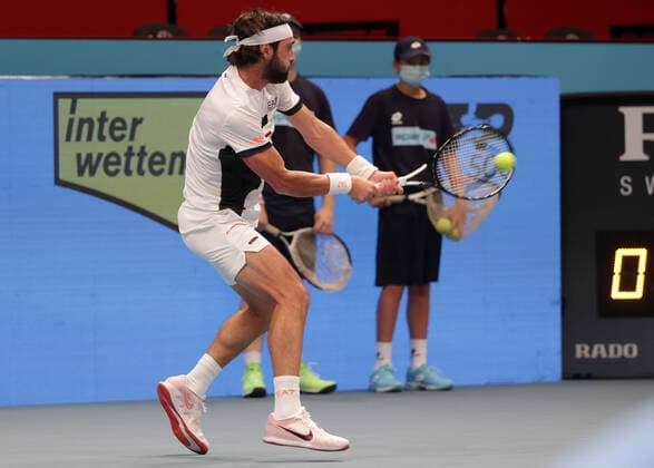 TENNIS - ATP, Tennis Herren Erste Bank Open VIENNA,AUSTRIA,25.OCT.21 - TENNIS - ATP World Tour, Erste Bank Open. Image shows Nikoloz Basilashvili (GEO).  GEPAxpictures xWalterxLuger