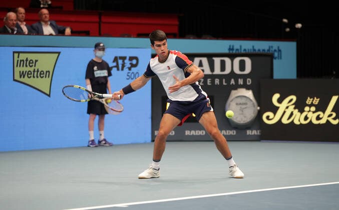 TENNIS - ATP, Tennis Herren Erste Bank Open VIENNA,AUSTRIA,25.OCT.21 - TENNIS - ATP World Tour, Erste Bank Open. Image shows Carlos Alcaraz (ESP).  GEPAxpictures xWalterxLuger