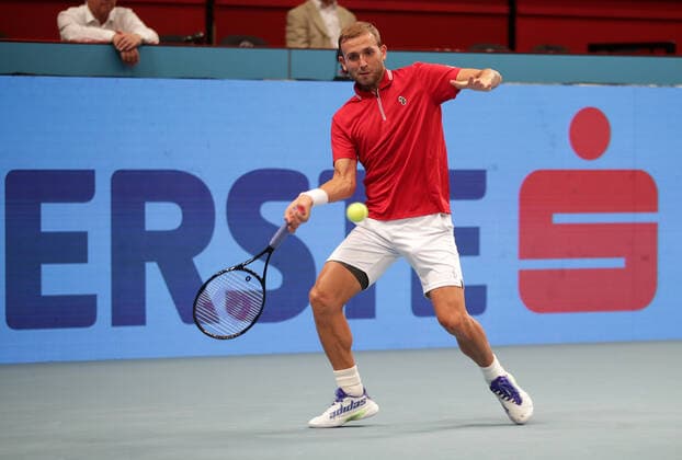 TENNIS - ATP, Tennis Herren Erste Bank Open VIENNA,AUSTRIA,25.OCT.21 - TENNIS - ATP World Tour, Erste Bank Open. Image shows Daniel Evans (GBR).  GEPAxpictures xWalterxLuger