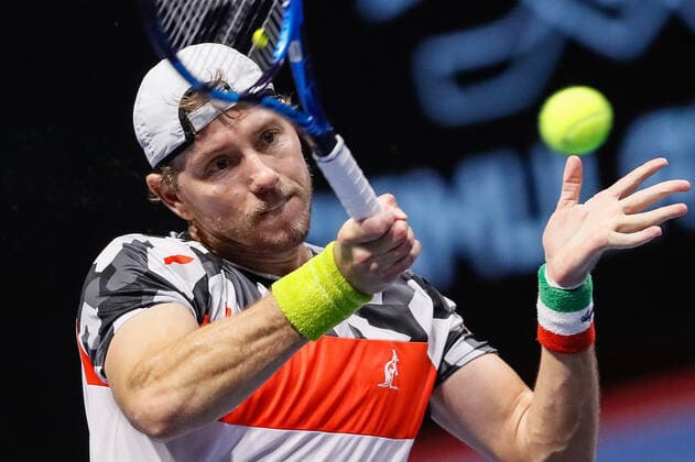 ATP, Tennis Herren St. Petersburg Open 2021 International Tennis Tournament James Duckworth of Australia returns the ball to Jan-Lennard Struff of Germany during the men s singles Round of 32 tennis match of the ATP 250 St. Petersburg Open 2021 International Tennis Tournament at the Sibur Arena on October 25, 2021 in Saint Petersburg, Russia. Saint Petersburg Russia  Copyright: xMikexKireevx kireev-notitle211025_npFVO