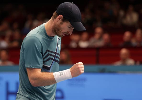 TENNIS - ATP, Tennis Herren Erste Bank Open VIENNA,AUSTRIA,25.OCT.21 - TENNIS - ATP World Tour, Erste Bank Open. Image shows the rejoicing of Andy Murray (GBR).  GEPAxpictures xWalterxLuger