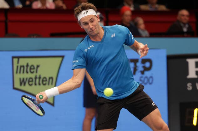 TENNIS - ATP, Tennis Herren Erste Bank Open VIENNA,AUSTRIA,26.OCT.21 - TENNIS - ATP World Tour, Erste Bank Open. Image shows Casper Ruud (NOR).  GEPAxpictures xWalterxLuger