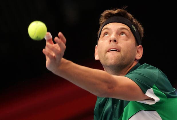 TENNIS - ATP, Tennis Herren Erste Bank Open VIENNA,AUSTRIA,26.OCT.21 - TENNIS - ATP World Tour, Erste Bank Open. Image shows Filip Krajinovic (SRB).  GEPAxpictures xWalterxLuger