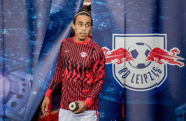 Leipzigs Yussuf Poulsen Football UEFA Champions League, matchday 3 PSG Paris Saint Germain RB Leipzig 3 2 19 October 2021 Paris France , Parc des Princes Princes Park Paris St Germain RB Leipzig 3 2