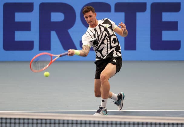 TENNIS - ATP, Tennis Herren Erste Bank Open VIENNA,AUSTRIA,26.OCT.21 - TENNIS - ATP World Tour, Erste Bank Open. Image shows Dennis Novak (AUT).  GEPAxpictures xWalterxLuger