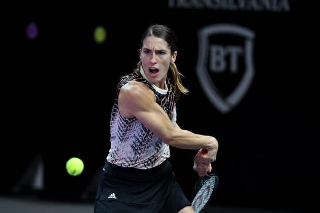 Sport Bilder des Tages Day four of Transylvania Open and second day without public due to Covid 19. WTA, Tennis Damen competition taking place in BT Arena, Cluj-Napoca, Romania between 23-21 October 2021 Andrea Petkovic in action during her match against Varvara Garacheva on the fourth day of Transylvania Open disputed in BT Arena Cluj-Napoca, Romania during 23-31 October 2021 Cluj-Napoca Cluj Romania Copyright: xAncaxTepeix