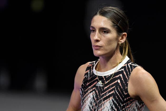 Day four of Transylvania Open and second day without public due to Covid 19. WTA, Tennis Damen competition taking place in BT Arena, Cluj-Napoca, Romania between 23-21 October 2021 Portrait of Andrea Petkovic in action during her match against Varvara Garacheva on the fourth day of Transylvania Open disputed in BT Arena Cluj-Napoca, Romania during 23-31 October 2021 Cluj-Napoca Cluj Romania Copyright: xAncaxTepeix