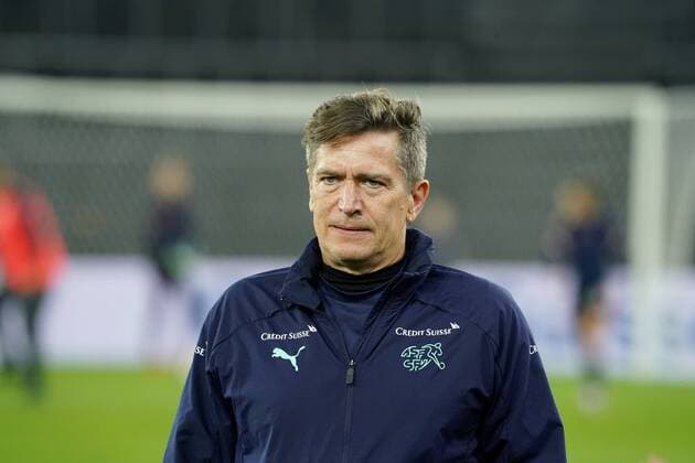 photo Manuel Geisser 26 10 2021 stadium Letziugrund football women national team season 2021 2022 Switzerland Croatia 5 0 picture Nils Nielsen coach SUI single picture action