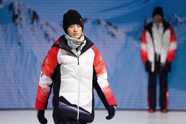 BEIJING, CHINA - OCTOBER 27: Model showcases uniform during the release ceremony of uniforms for Beijing 2022 Olympic and Paralympic Winter games, Winterspiele,Spiele, Summer games at Shougang Park on October 27, 2021 in Beijing, China.  Copyright: xVCGx CFP111354968654 