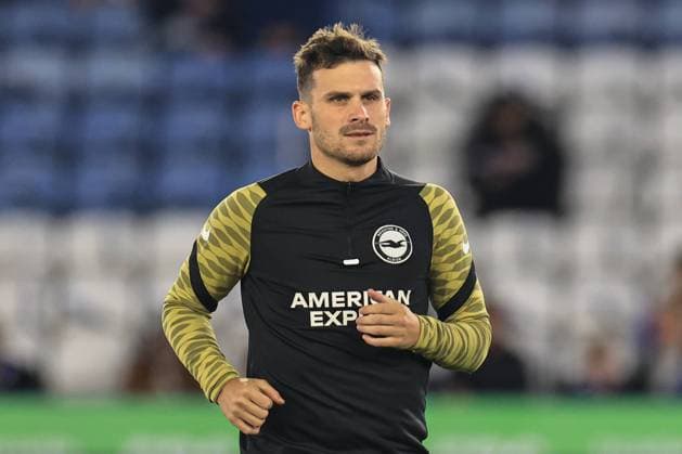 Carabao Cup Leicester City v Brighton and Hove Albion Pascal Groß 13 of Brighton & Hove Albion during the pre-game warmup Leicester King Power Stadium Leicestershire United Kingdom Copyright: xMarkxCosgrove NewsxImagesx