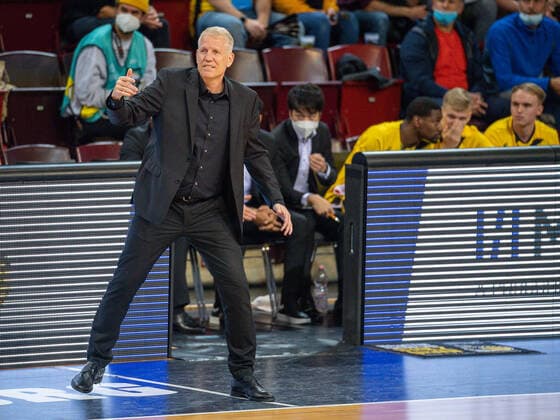 John Patrick MHP Riesen Ludwigsburg, Head Coach , GER, MHP Riesen Ludwigsburg vs Lenovo Tenerife, Basketball, Champions League, FIBA, Matchday 3, Season 2021 2022, 27 10 2021, GER, MHP Riesen Ludwigsburg vs Lenovo Tenerife, Basketball, Champions League, FIBA, Matchday 3, Season 2021 2022, 27 10 2021 Ludwigsburg. Copyright: xSaschaxWaltherx MHP