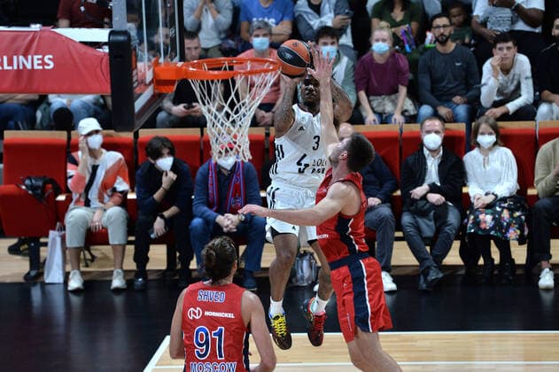 Chris Jones (asvel) BASKETBALL : LDLC ASVEL vs CSKA Moscou - Euroleague - 27 10 2021 FredericChambert Panoramic 