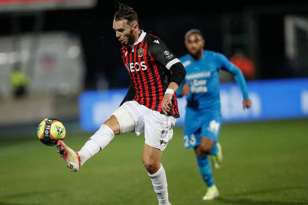 Amine Gouiri (Nice) FOOTBALL : Nice vs Marseille - J3- Ligue1 Ubereat - 27 10 2021 AurelienMorissard Panoramic 