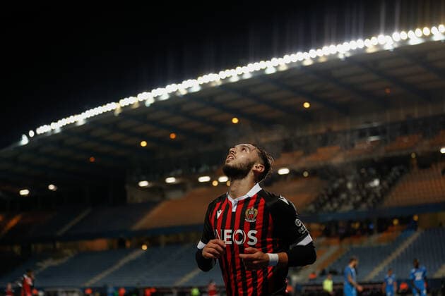 Amine Gouiri (Nice) FOOTBALL : Nice vs Marseille - J3- Ligue1 Ubereat - 27 10 2021 AurelienMorissard Panoramic 