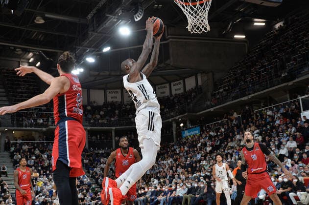 James Gist (asvel) BASKETBALL : LDLC ASVEL vs CSKA Moscou - Euroleague - 27 10 2021 FredericChambert Panoramic 