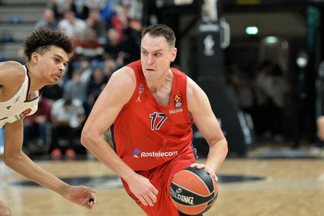 Johannes Voigtmann (moscou) BASKETBALL : LDLC ASVEL vs CSKA Moscou - Euroleague - 27 10 2021 FredericChambert Panoramic 