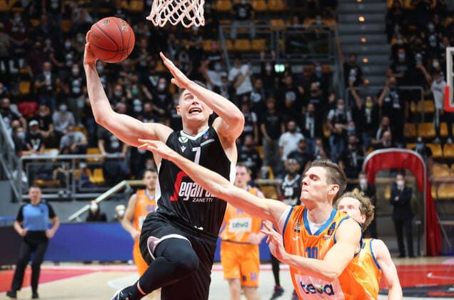 Amar Alibegovic (Segafredo Virtus Bologna)during the Eurocup tournament match Segafredo Virtus Bologna Vs. Ratiopharm Ulm at the Paladozza sports palace - Bologna, October 27, 2021  Copyright: xMichelexNuccix xIPAx xx 0