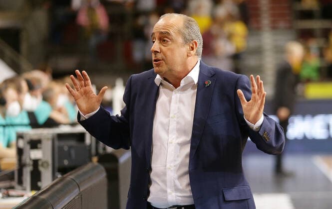 Ludwigsburg , Basketball Champions League MHP Riesen Ludwigsburg vs Lenovo Tenerife , Txus Vidorreta coach Tenerife