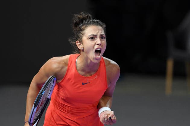 2021 Transylvania Open Jaquelin Cristian celebrating after scoring against Ajla Tomljanovic during WTA, Tennis Damen 250 Transylvania Open Tour held in BT Arena, Cluj-Napoca 27 October 2021 Cluj-Napoca Romania  Copyright: xFlaviuxBuboix buboi-notitle211027_npFDG