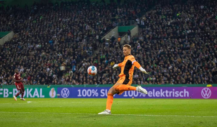 Torwart Manuel Neuer (Muenchen) Borussia Mönchengladbach - Bayern München 27.10.2021, Fussball, DFB, Pokal, , Saison 2021 22 Foto: Moritz Müller *** Goalkeeper Manuel Neuer Munich Borussia Mönchengladbach Bayern Munich 27 10 2021, football, DFB, cup, , season 2021 22 photo Moritz Müller