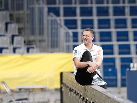 Jens Buerkle HBW Balingen Weilstetten,Coach at the match Rhein Neckar Loewen vs HBW Balingen Weilstetten in the 1 Handball Bundesliga on 28 10 2021, GER, Rhein Neckar Loewen vs HBW Balingen Weilstetten, Handball, 1 Handball Bundesliga, 28 10 2021 Mannheim Copyright: xEibner-Pressefotox xMichaelxBermelx