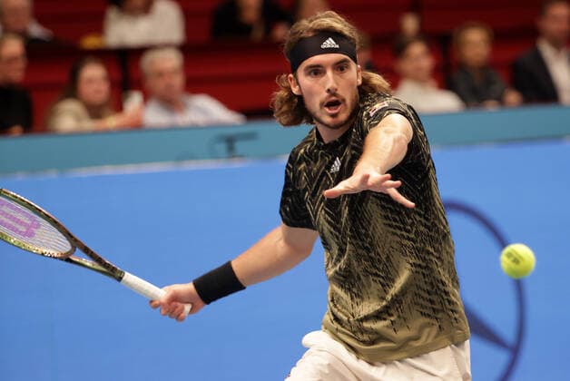 TENNIS - ATP, Tennis Herren Erste Bank Open VIENNA,AUSTRIA,28.OCT.21 - TENNIS - ATP World Tour, Erste Bank Open. Image shows Stefanos Tsitsipas (GRE).  GEPAxpictures xWalterxLuger