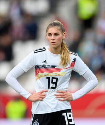 Jule BRAND GER Womens football match, World Cup qualifier, Germany GER Israel ISR 7 0, on 26 10 2021 in Essen Germany Â