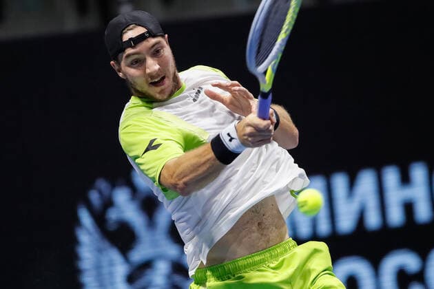 Tennis, ATP Tournament in St. Petersburg, Jan-Lennard Struff - Denis Shapovalov