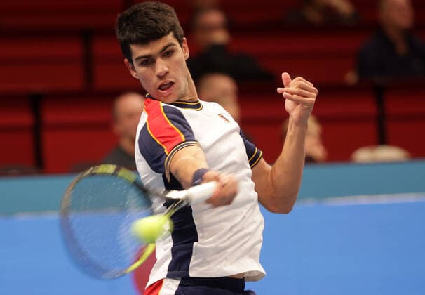 TENNIS - ATP, Tennis Herren Erste Bank Open VIENNA,AUSTRIA,29.OCT.21 - TENNIS - ATP World Tour, Erste Bank Open. Image shows Carlos Alcaraz (ESP).  GEPAxpictures xWalterxLuger
