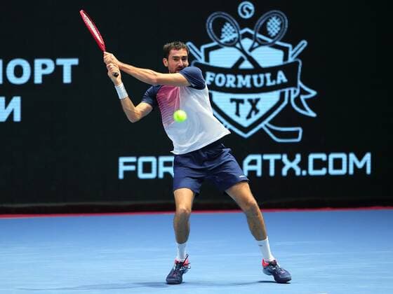 Saint Petersburg, Russia - 28 october 2021, Tennis. ATP, Tennis Herren St. Petersburg Open, Marin Cilic AlexanderxKulebyakin