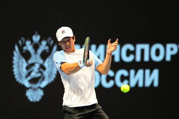 Saint Petersburg, Russia - 28 october 2021, Tennis. ATP, Tennis Herren St. Petersburg Open, Mackenzie McDonald AlexanderxKulebyakin