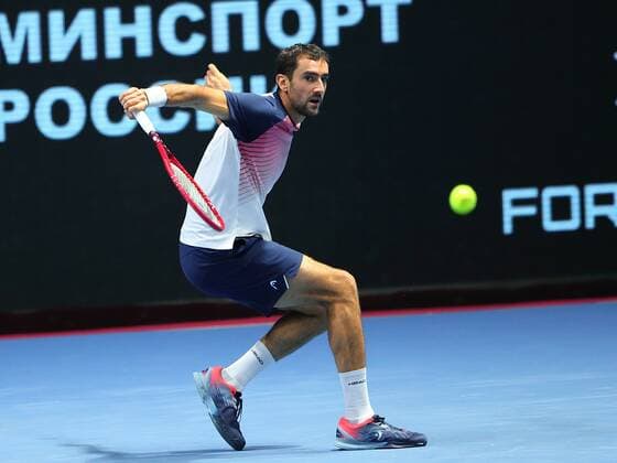 Saint Petersburg, Russia - 28 october 2021, Tennis. ATP, Tennis Herren St. Petersburg Open, Marin Cilic AlexanderxKulebyakin