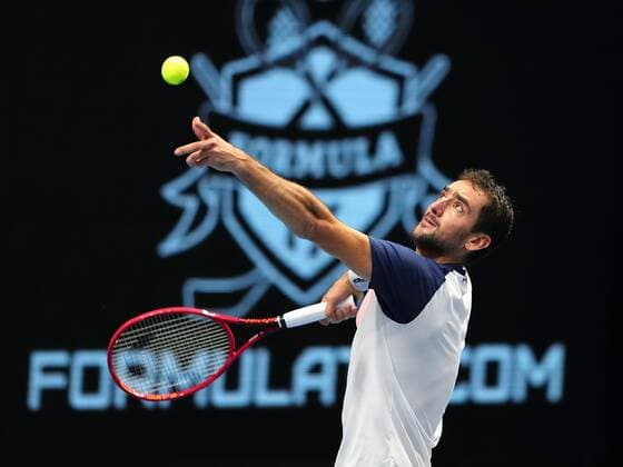 Saint Petersburg, Russia - 28 october 2021, Tennis. ATP, Tennis Herren St. Petersburg Open, Marin Cilic AlexanderxKulebyakin