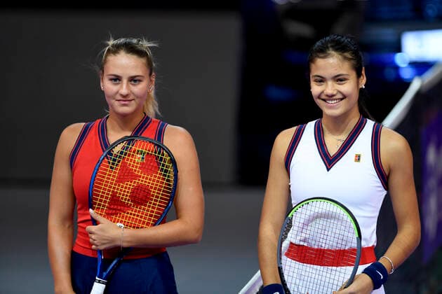WTA, Tennis Damen 250 Tennis: Transylvania Open Marta Kostyuk routs Emma Raducanu in the teenagers quarterfinals of Transylvania Open on 29 October 2021. Event taking place in BT Arena, Cluj-Napoca Cluj-Napoca Romania  Copyright: xFlaviuxBuboix buboi-notitle211029_npWLW