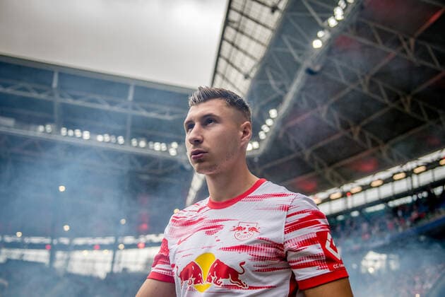 Leipzigs Willi Orban Football 1 Bundesliga, Matchday 9 RB Leipzig SpVgg Greuther Fuerth 4 1 23 October 2021 Leipzig, Red Bull Arena RB Leipzig SpVgg Greuther Fuerth 4 1