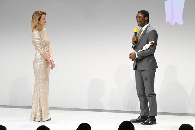 Clarence Seedorf talks to Katrin Müller Hohenstein Football Gala German Football Culture Award 2021 Nuremberg Copyright: xZichyx Eibner-Pressefotox EP_rzy
