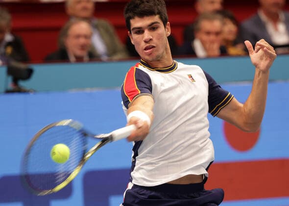 TENNIS - ATP, Tennis Herren Erste Bank Open VIENNA,AUSTRIA,30.OCT.21 - TENNIS - ATP World Tour, Erste Bank Open. Image shows Carlos Alcaraz (ESP).  GEPAxpictures xWalterxLuger