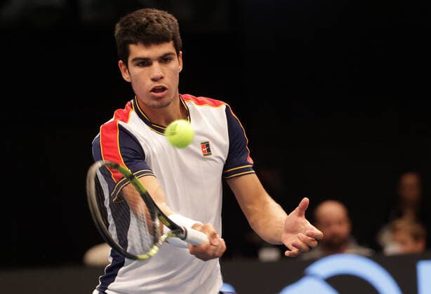 TENNIS - ATP, Tennis Herren Erste Bank Open VIENNA,AUSTRIA,30.OCT.21 - TENNIS - ATP World Tour, Erste Bank Open. Image shows Carlos Alcaraz (ESP).  GEPAxpictures xWalterxLuger