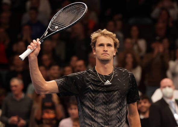 TENNIS - ATP, Tennis Herren Erste Bank Open VIENNA,AUSTRIA,30.OCT.21 - TENNIS - ATP World Tour, Erste Bank Open. Image shows the rejoicing of Alexander Zverev (GER).  GEPAxpictures xWalterxLuger